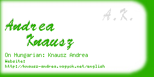 andrea knausz business card